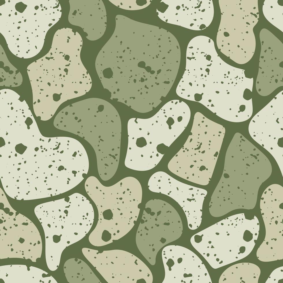 modern abstrakt geometrisk mönster. kreativ collage med former i trendig Häftigt oliv toner. vektor
