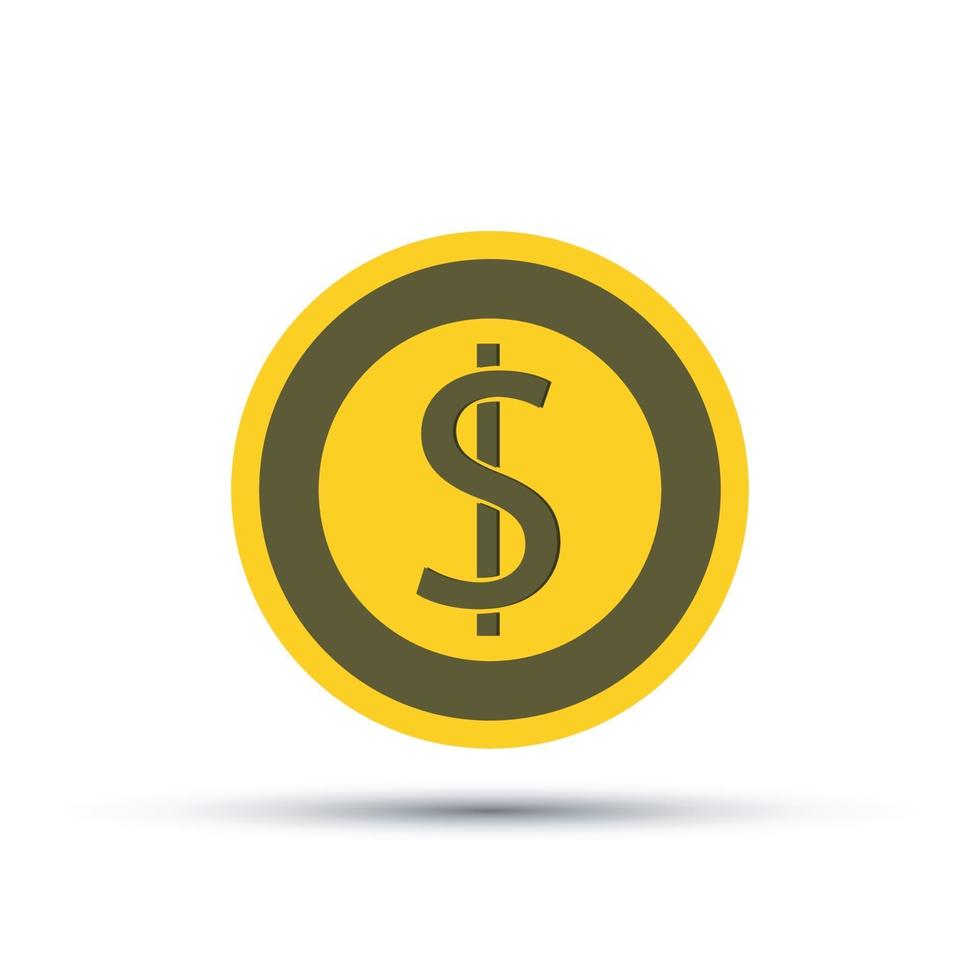 Dollarmünze icon.money.finance.vector Illustrator vektor