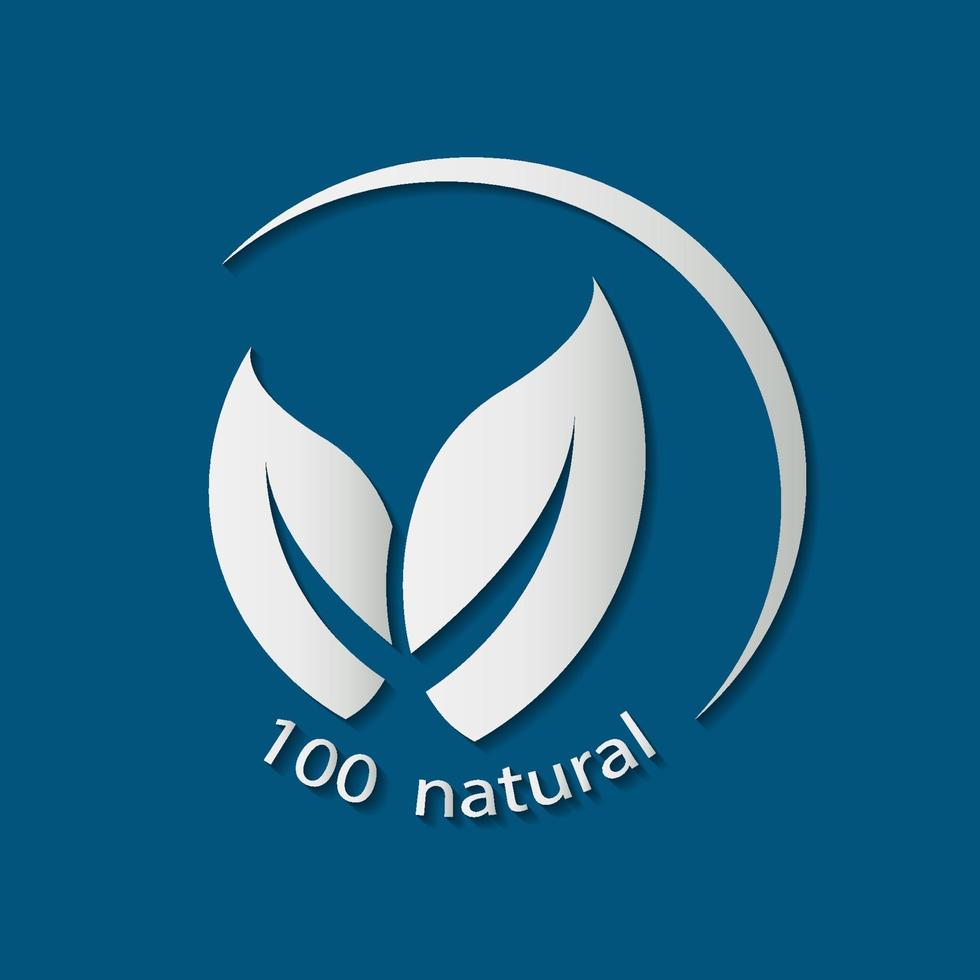 naturvänlig vektordesign. logotyp naturprodukt. klistermärken, etiketter, taggar med text. naturlig, ekologisk mat. vektor