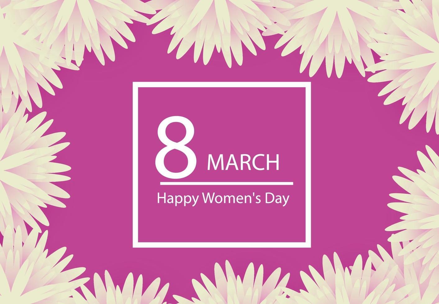 8. März Feiertagshintergrund mit Papierschnittrahmenblumen. schönen Muttertag. trendige Designvorlage. Vektorillustration. vektor