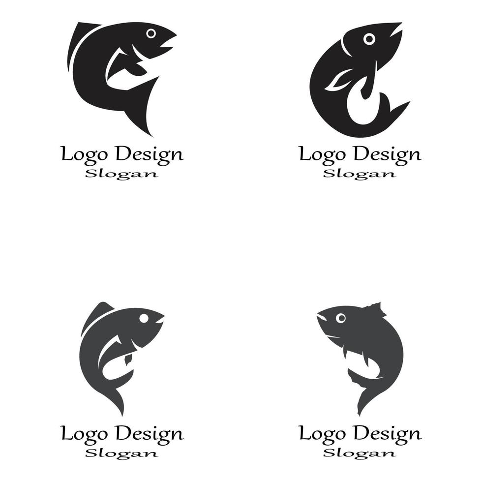 fisk logotyp mall. kreativa vektorsymbol vektor