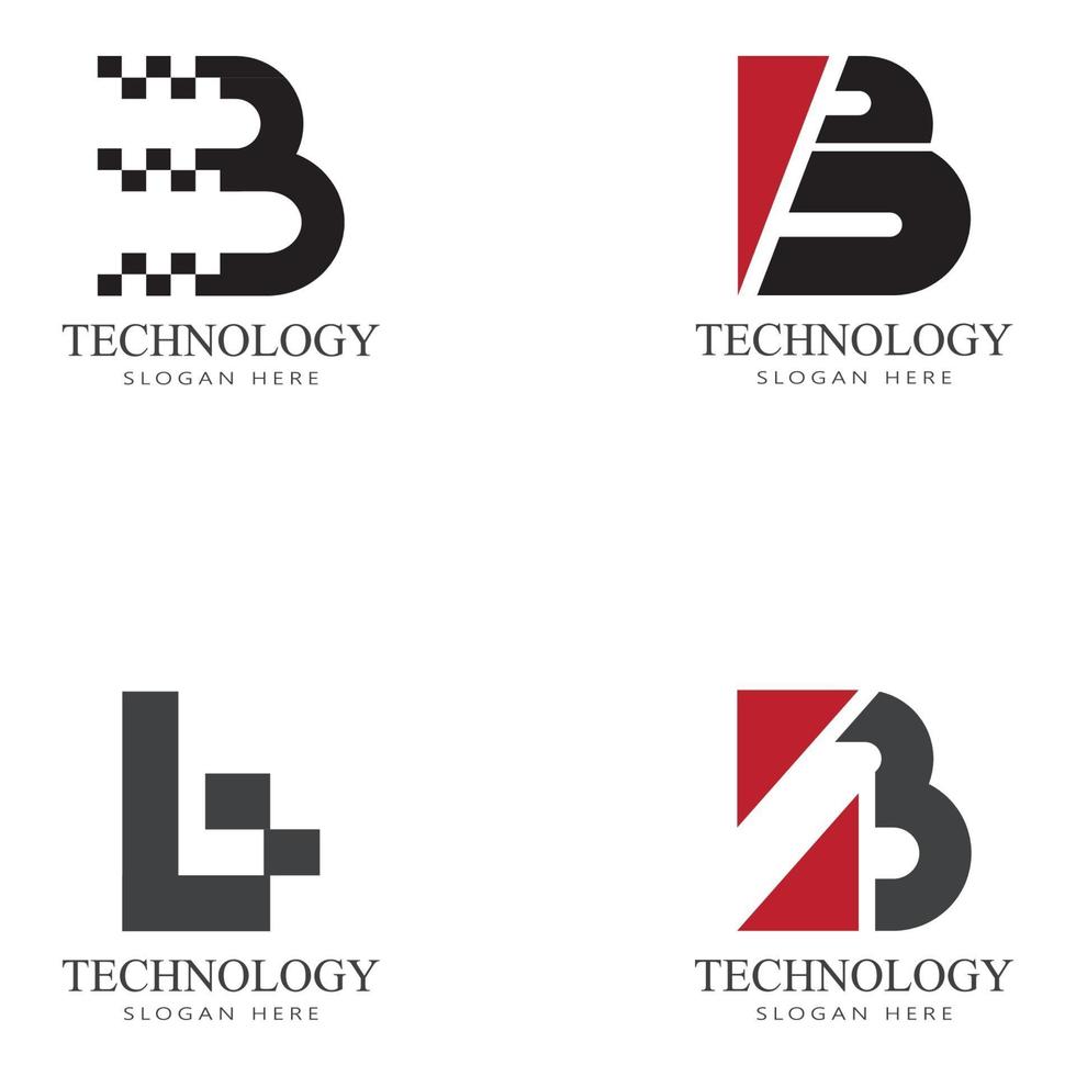 b Brief Logo Vorlage Vektor-Illustration vektor