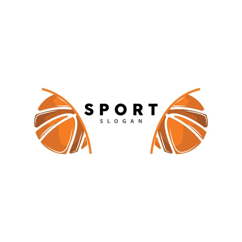 Sport Logo, Basketball Logo Vektor, einfach minimalistisch Design, Symbol, Symbol, Illustration vektor