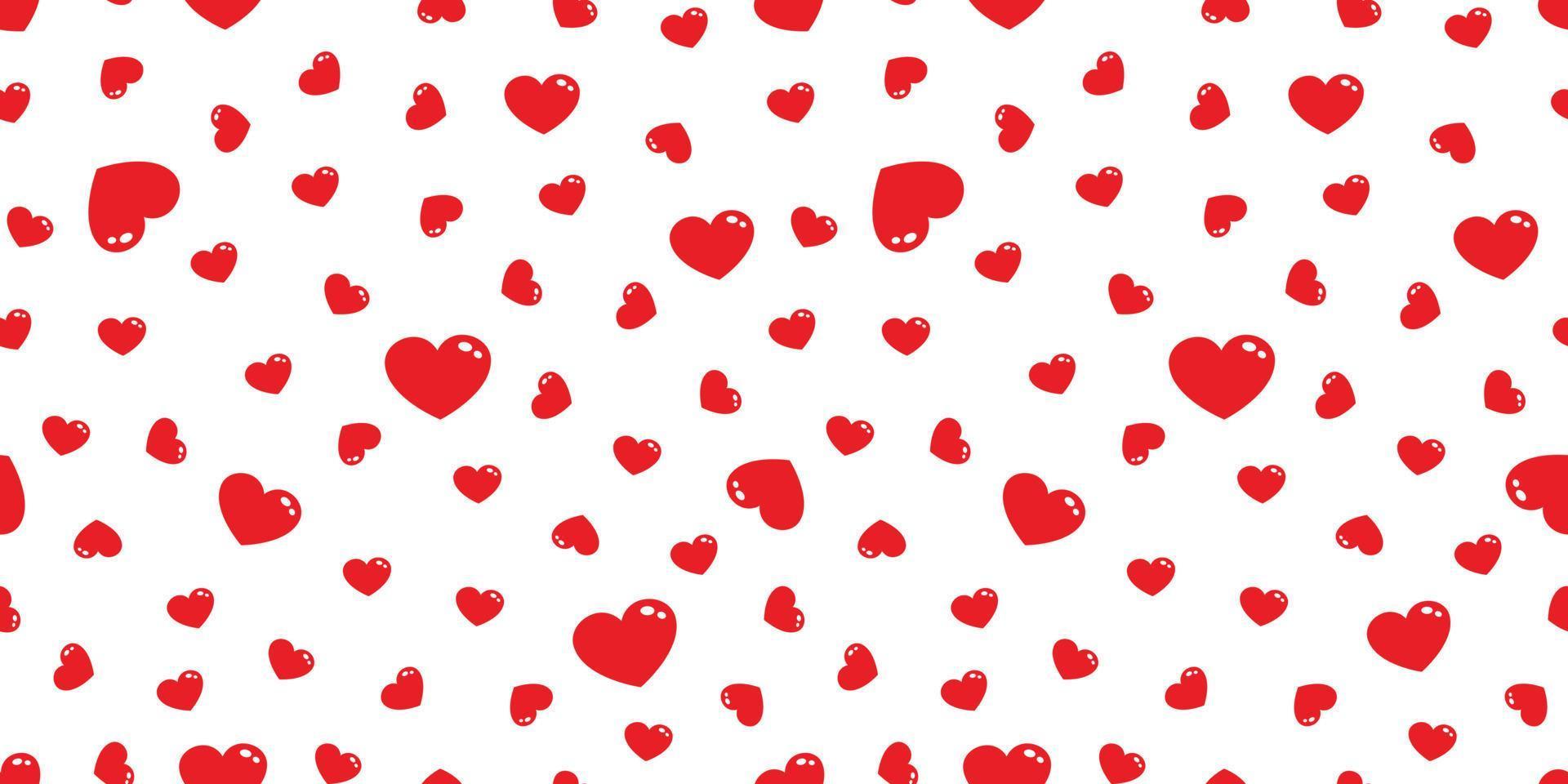 Herz Valentinstag nahtlos Muster Vektor isoliert Hintergrund Hintergrund Gekritzel Karikatur rot