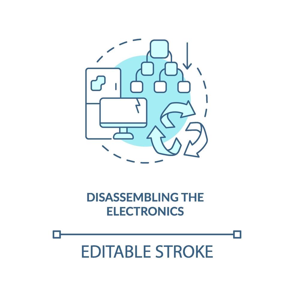 Demontage des Elektronikkonzeptsymbols vektor