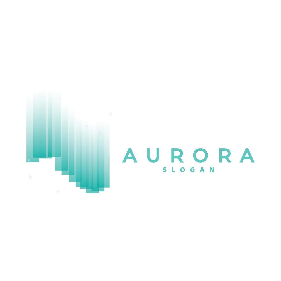 Aurora Logo, Licht Welle Vektor, Natur Landschaft Design, Produkt Marke Vorlage Illustration Symbol vektor