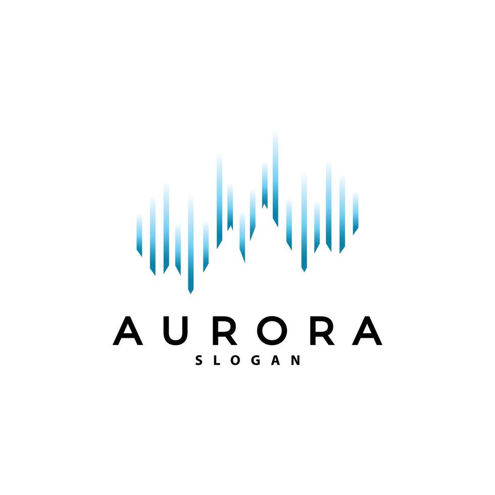aurora logotyp, ljus Vinka vektor, natur landskap design, produkt varumärke mall illustration ikon vektor