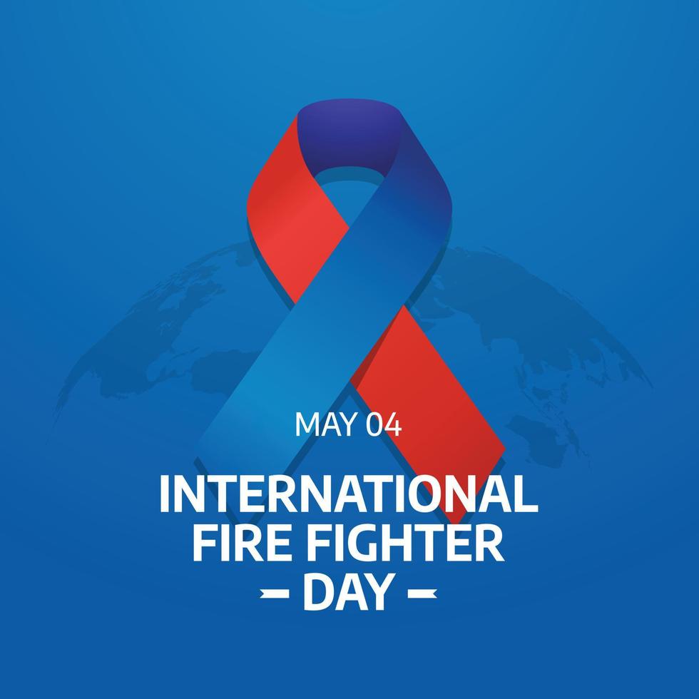 internationell brandman dag affisch design mall. brandman blå och röd band firande. brand kämpe dag band vektor design.
