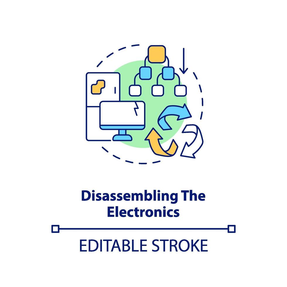 demontera elektronik koncept ikon vektor