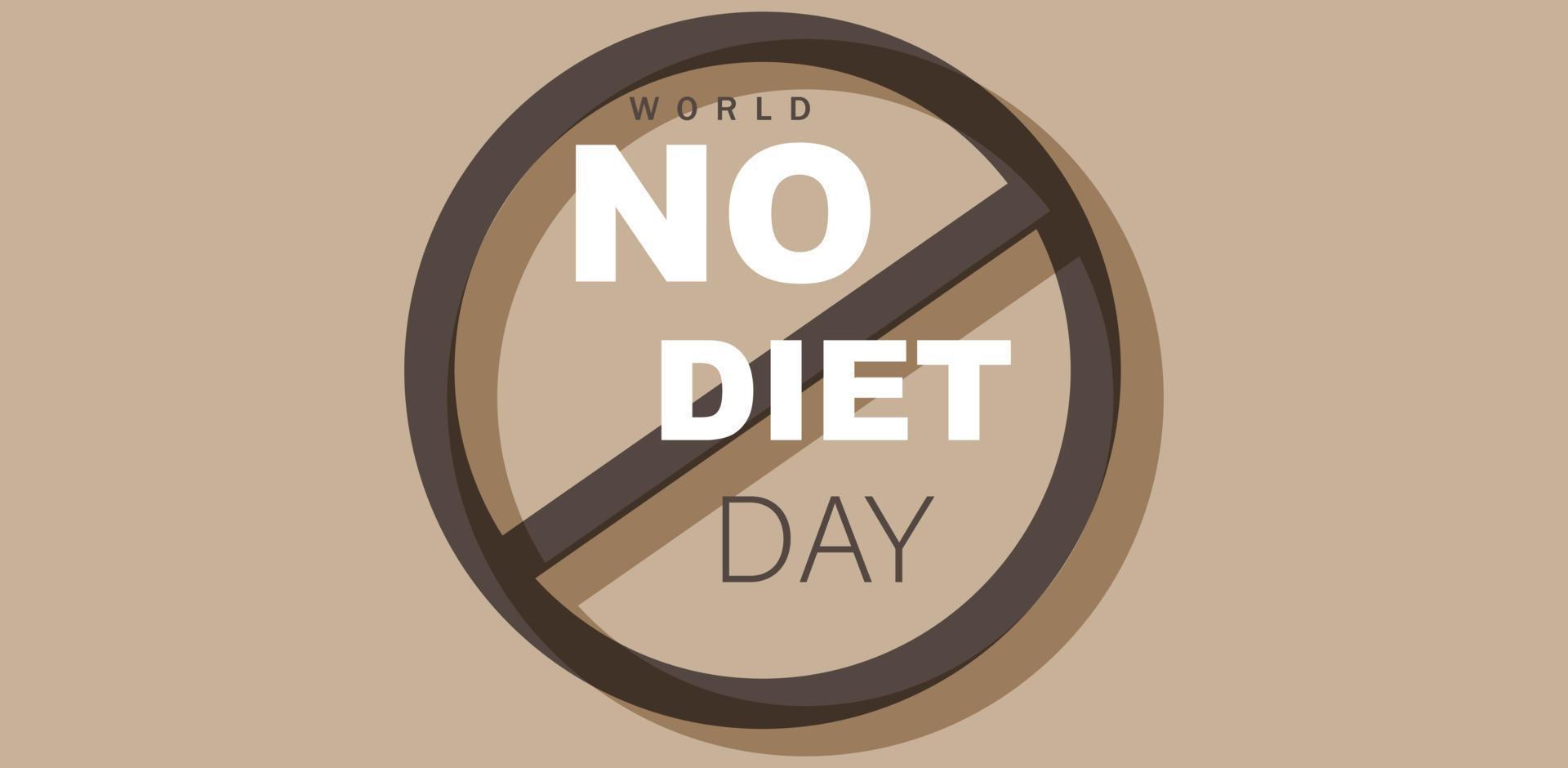 värld Nej diet dag. mall för bakgrund, baner, kort, affisch. vektor