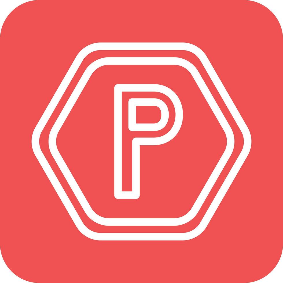 Parkplatz-Icon-Vektor-Design vektor