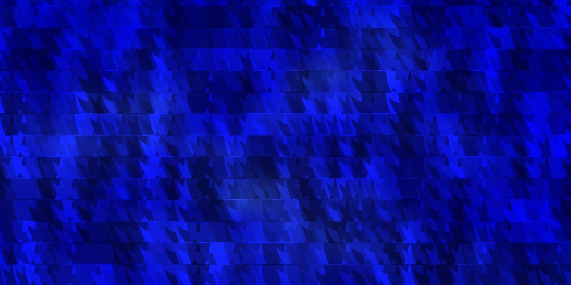 dunkelblaue Vektorschablone mit Linien, Dreiecken. vektor