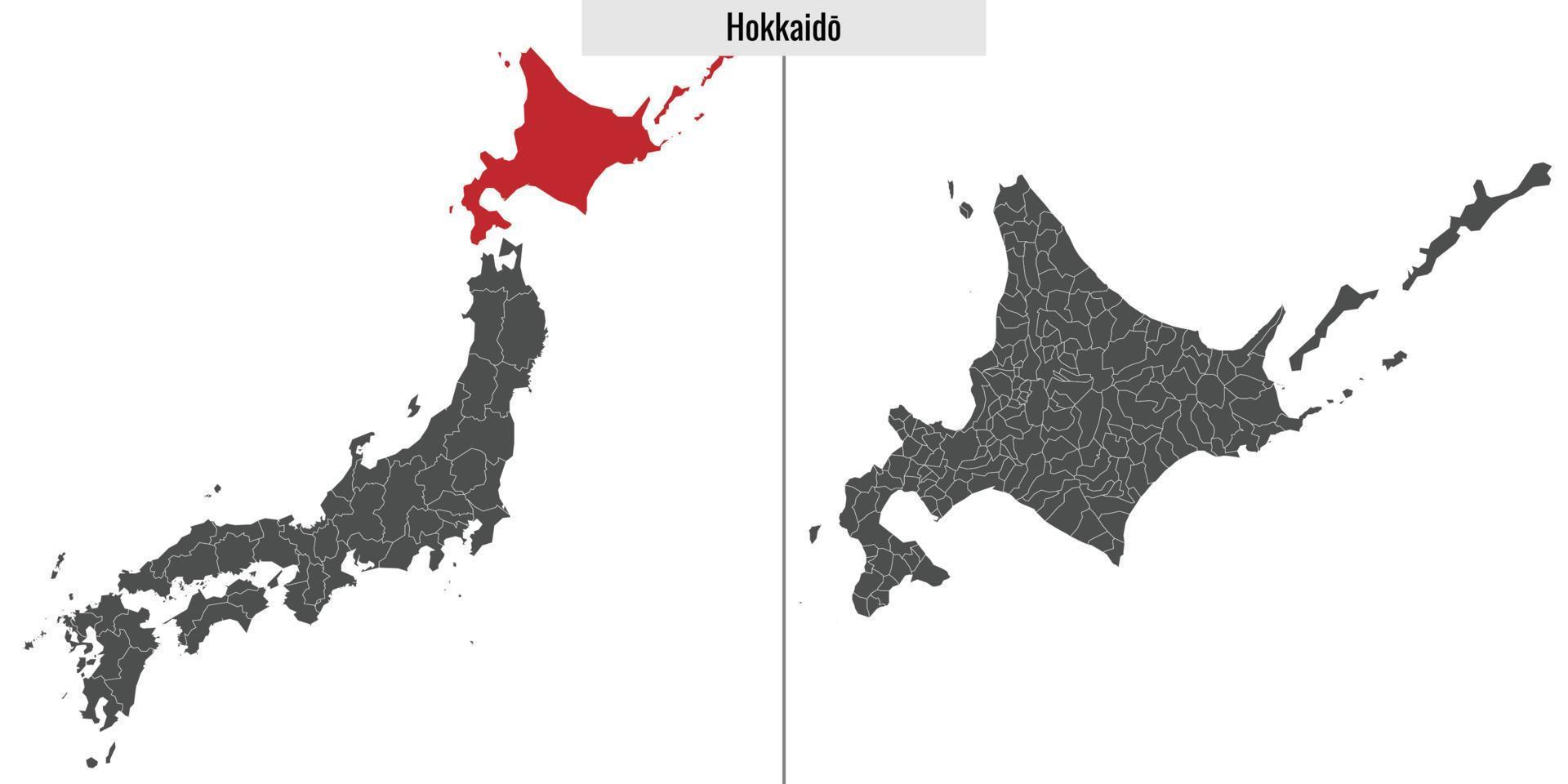 Karta prefektur av japan vektor