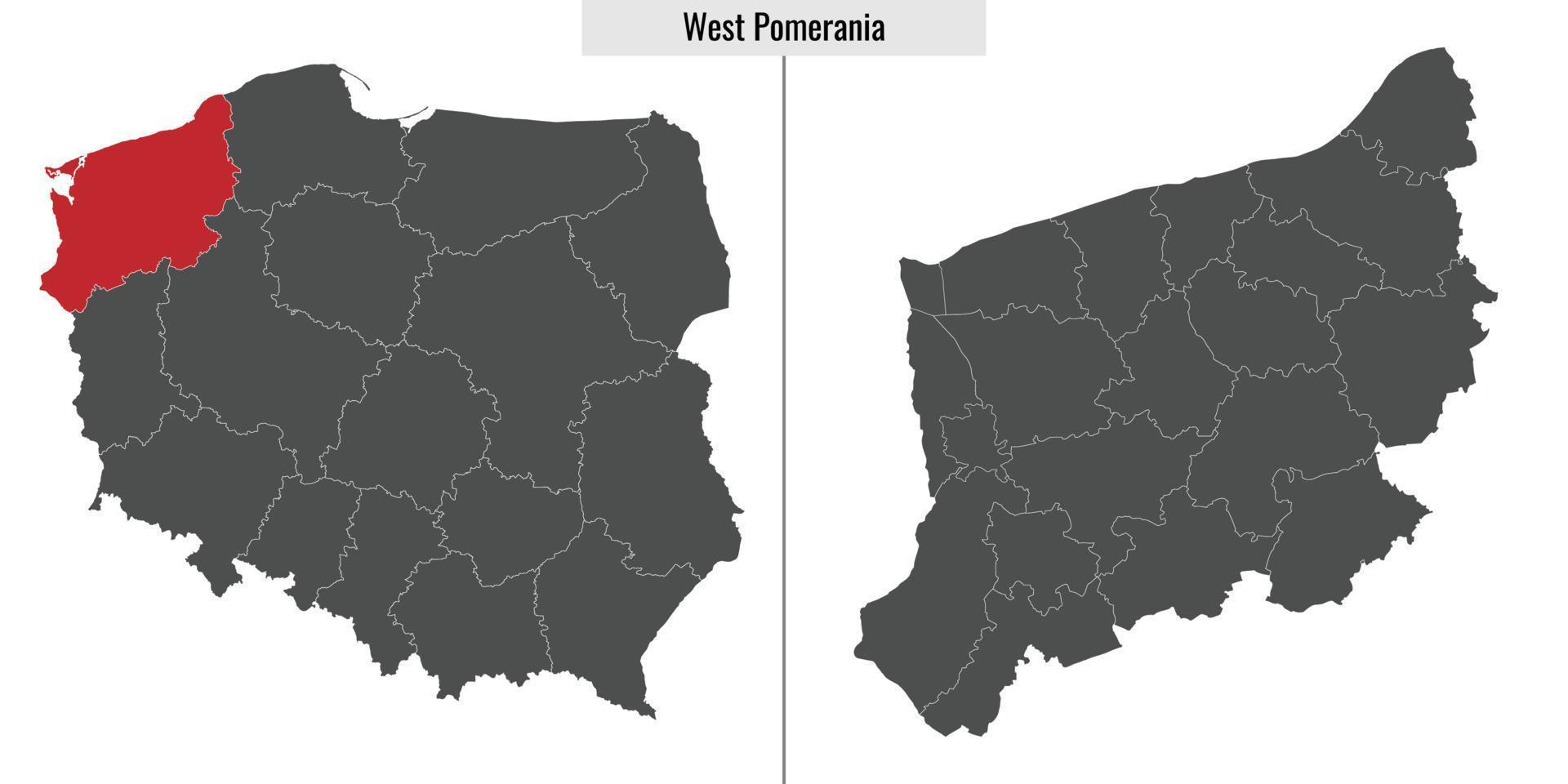 Karte Provinz von Polen vektor
