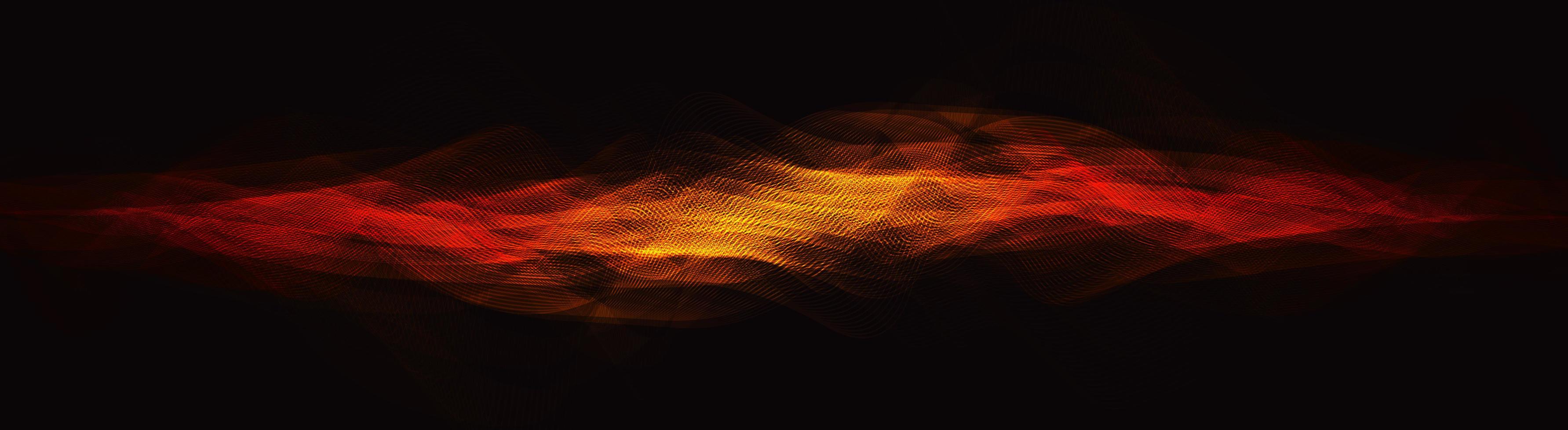 Flamme digitale Schallwelle auf braunem Hintergrund, Technologie-Wellen-Konzept, Entwurf für Musikstudio und Wissenschaft, Vektorillustration. vektor