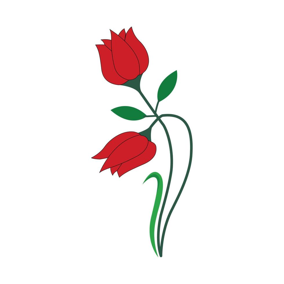 rad Rose Blumen Logo Bild vektor