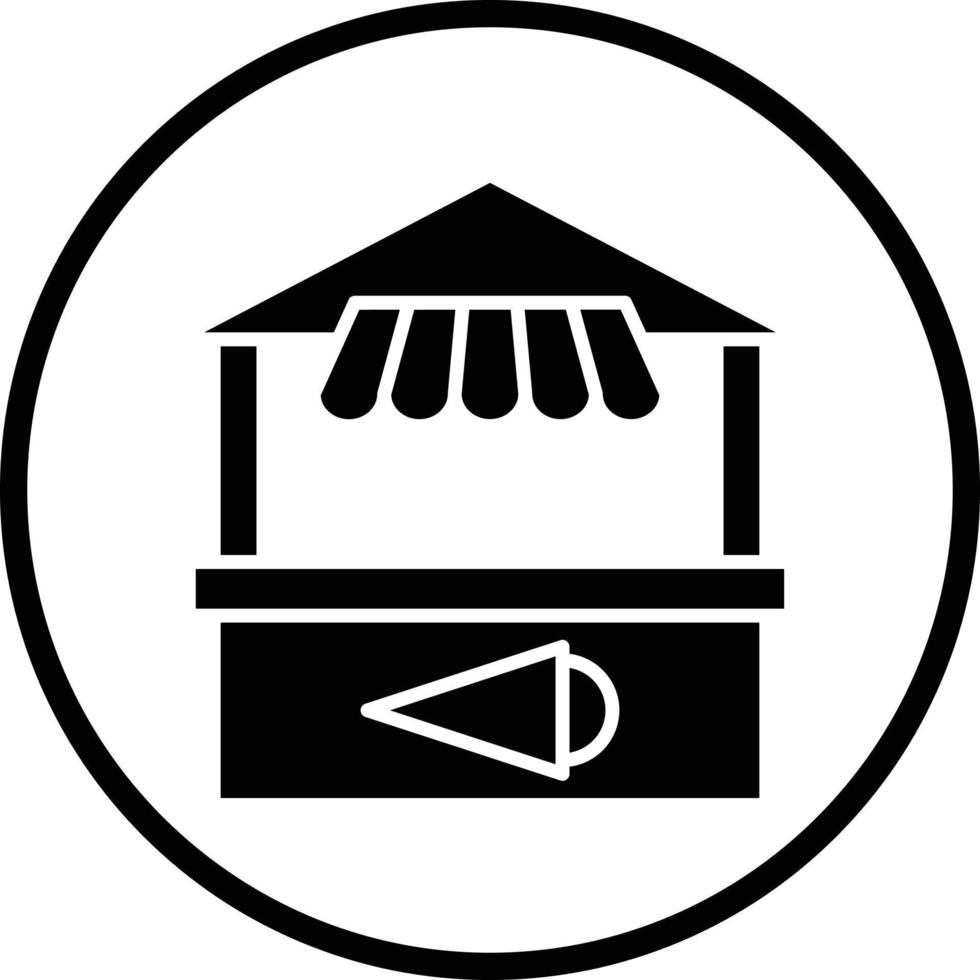 Eis Sahne Stall Symbol Vektor Design