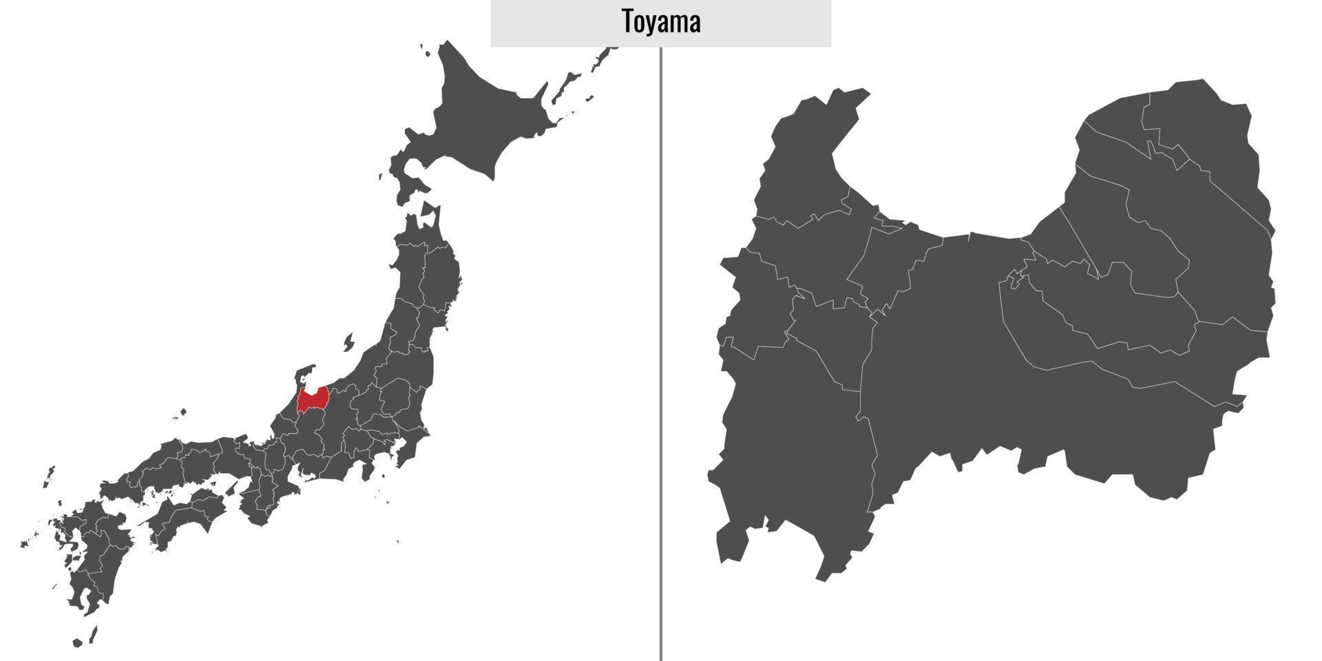 Karte Präfektur von Japan vektor