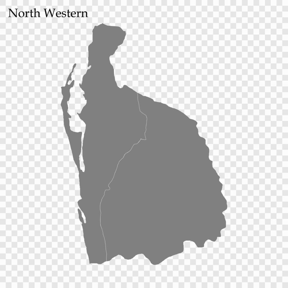 hoch Qualität Karte Provinz von sri Lanka vektor