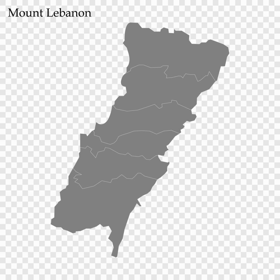 hoch Qualität Karte ist Gouvernorat von Libanon vektor