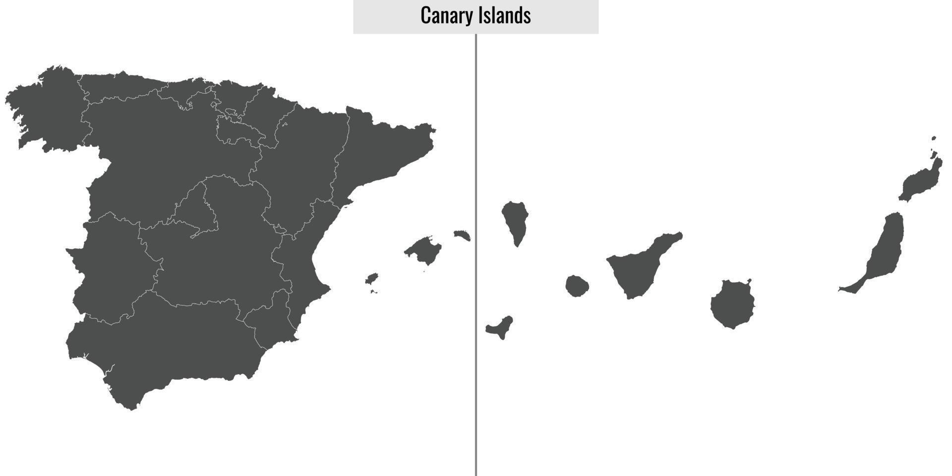 Karta område av Spanien vektor