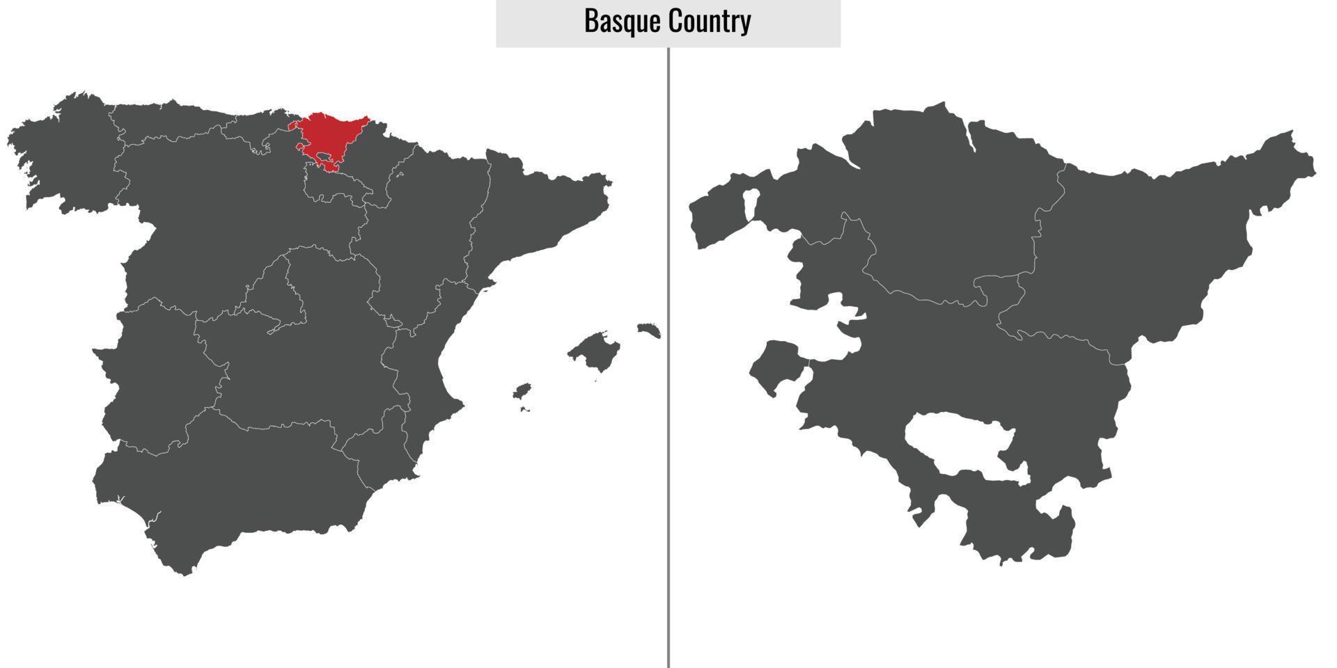 Karte Region von Spanien vektor