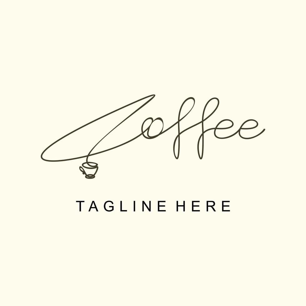 einstellen von Kaffee Schriftart Elemente und Kaffee Zubehör Vektor