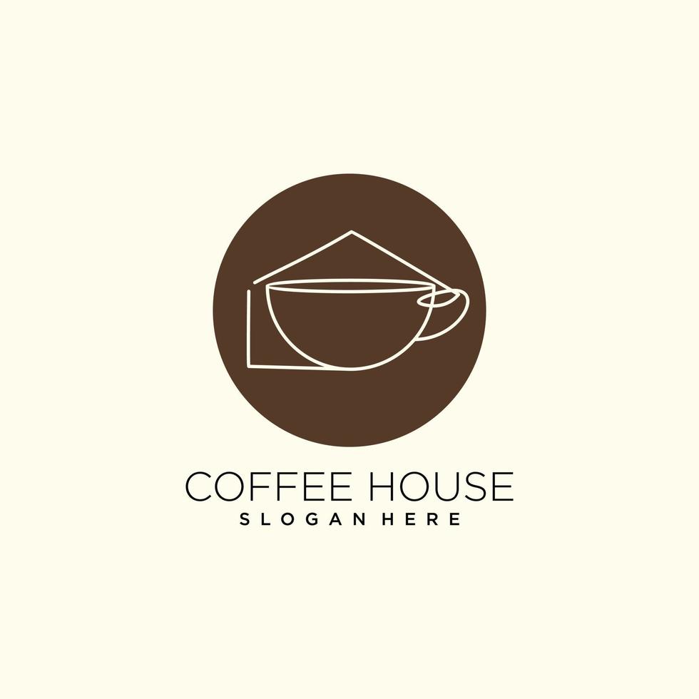 Kaffee Haus auf Kirsche Straße Logo Design vektor