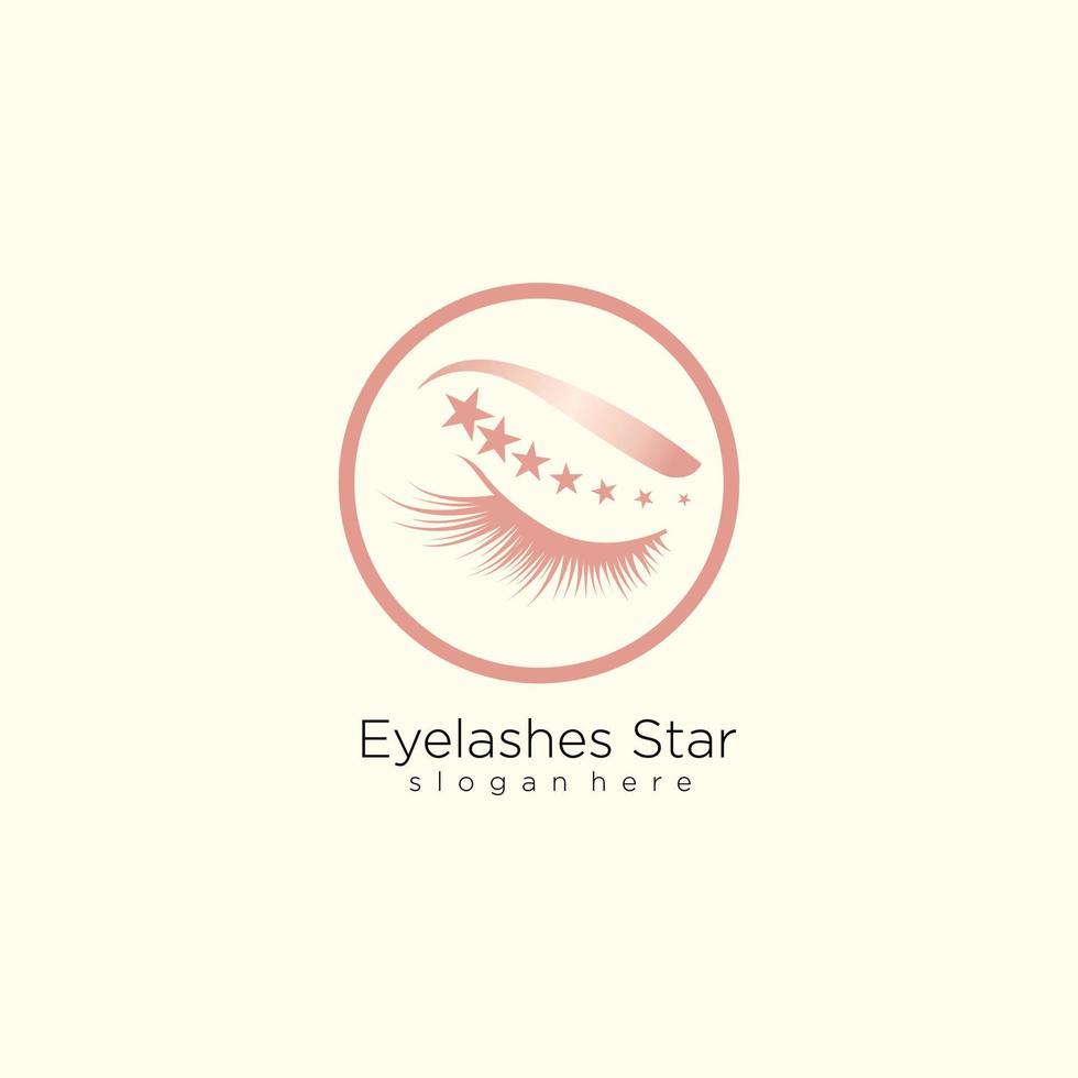 Wimpern Logo Design mit frisch und einzigartig kreativ Idee vektor