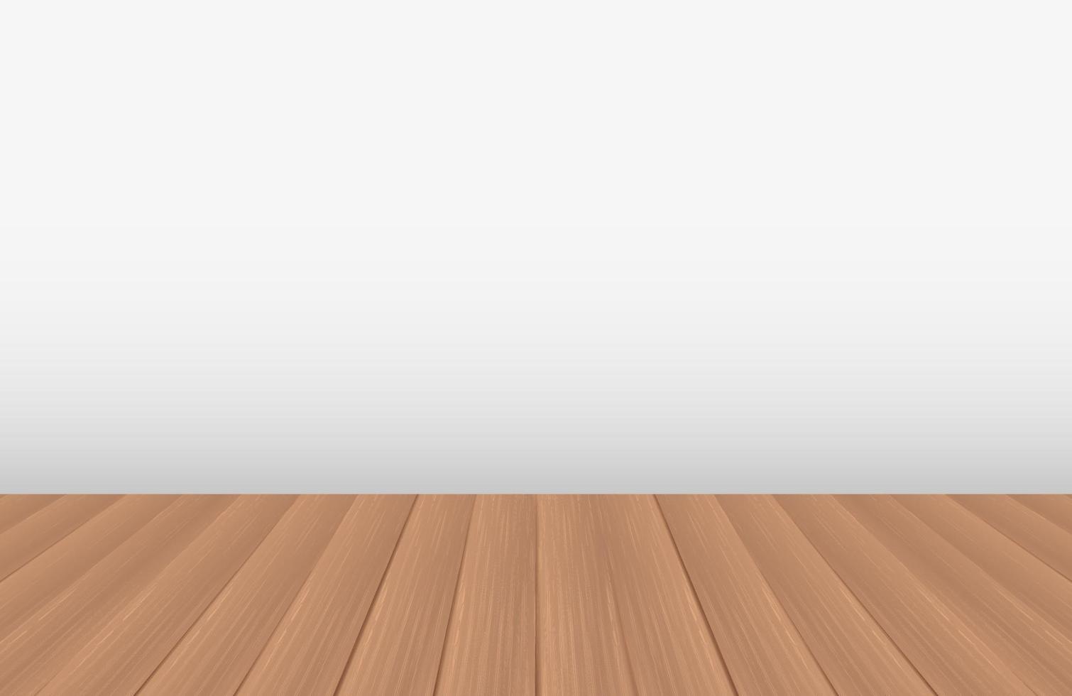 leerer Raum mit echtem Holzboden vektor