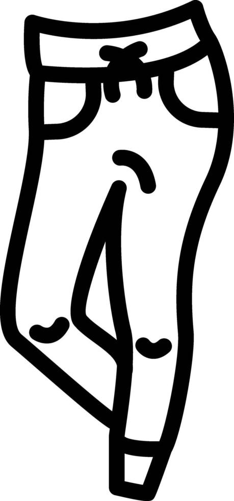 Liniensymbol für Hosen vektor