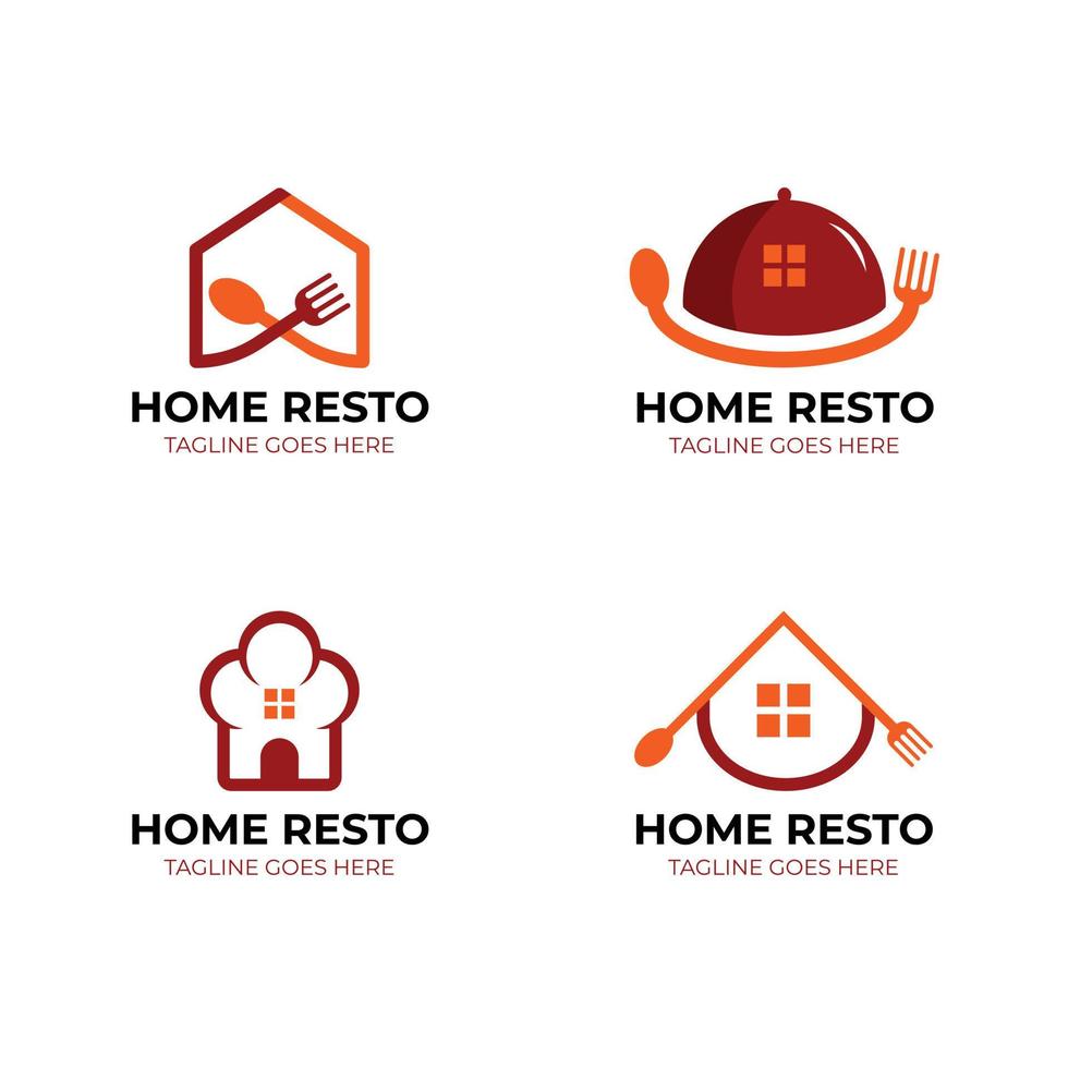 Restaurant Haus Logo Design, geeignet zum Essen Geschäft vektor