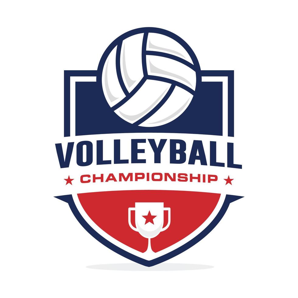 Volleyball Logo Design Vektor Illustration