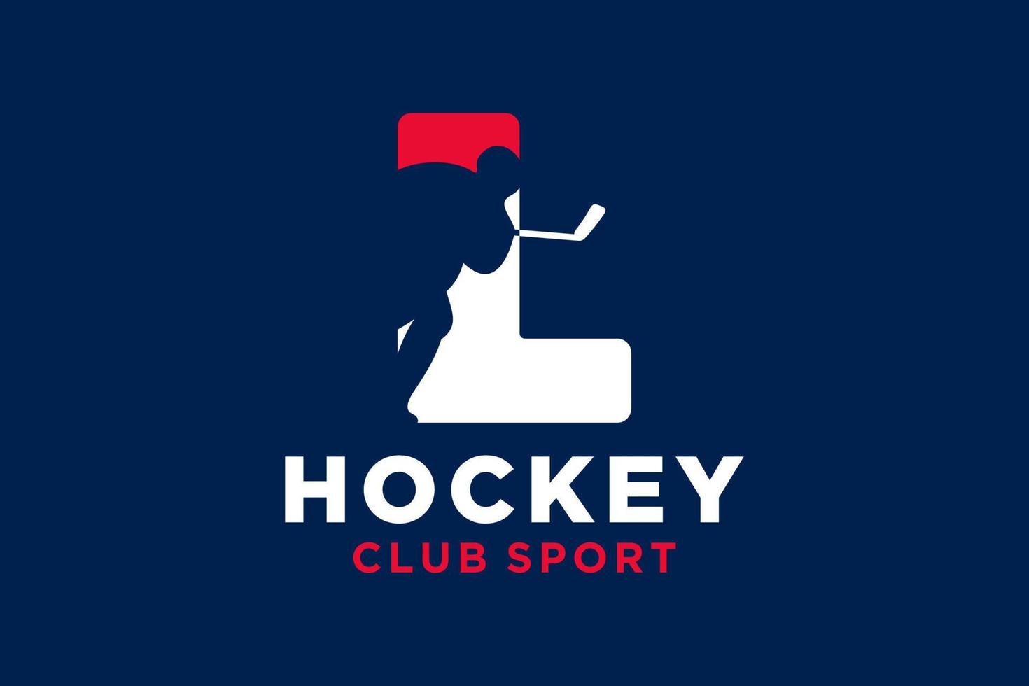 vektor initialer brev l med hockey kreativ geometrisk modern logotyp design.
