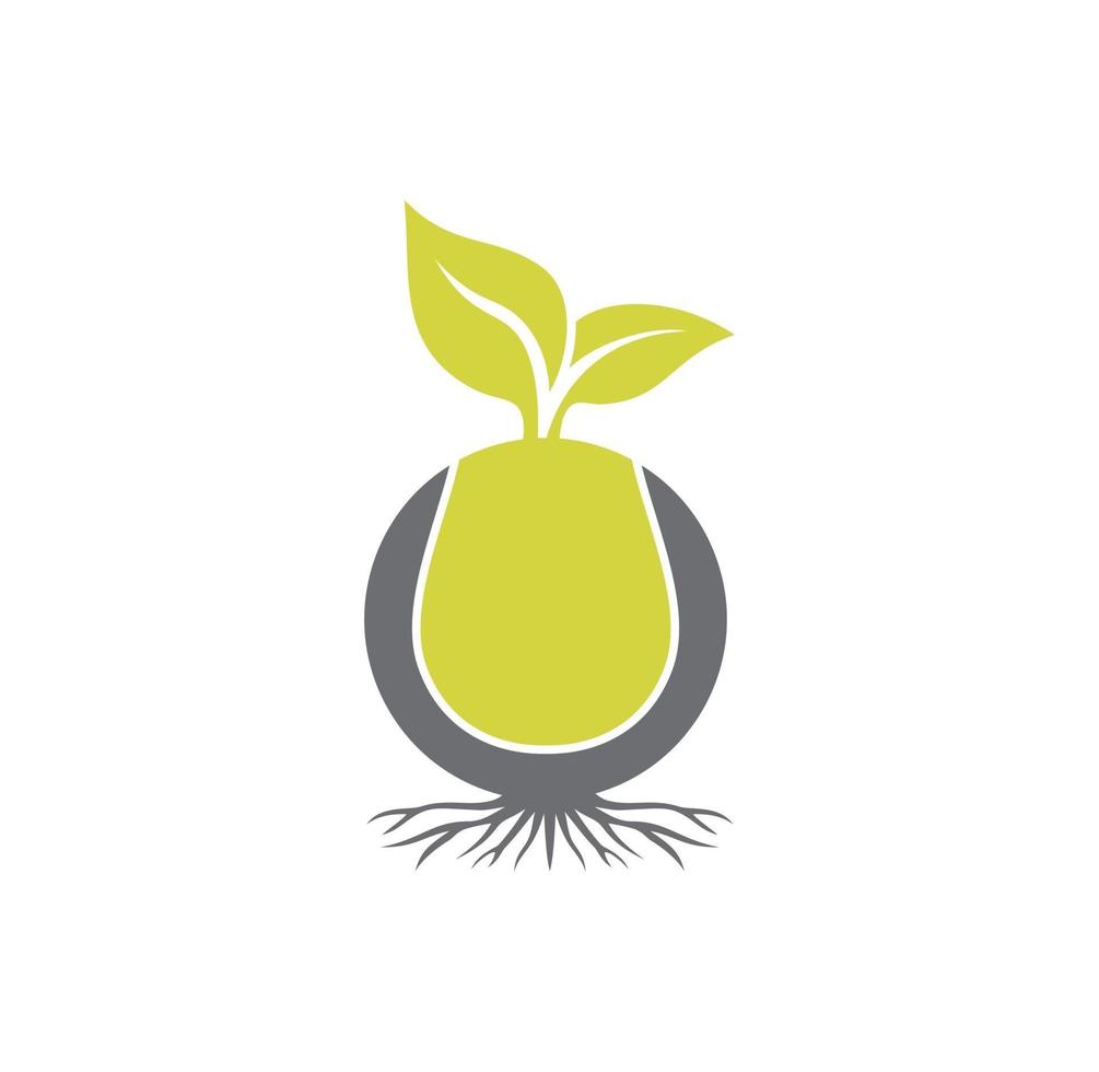 Natur Tennisball Logo Design vektor