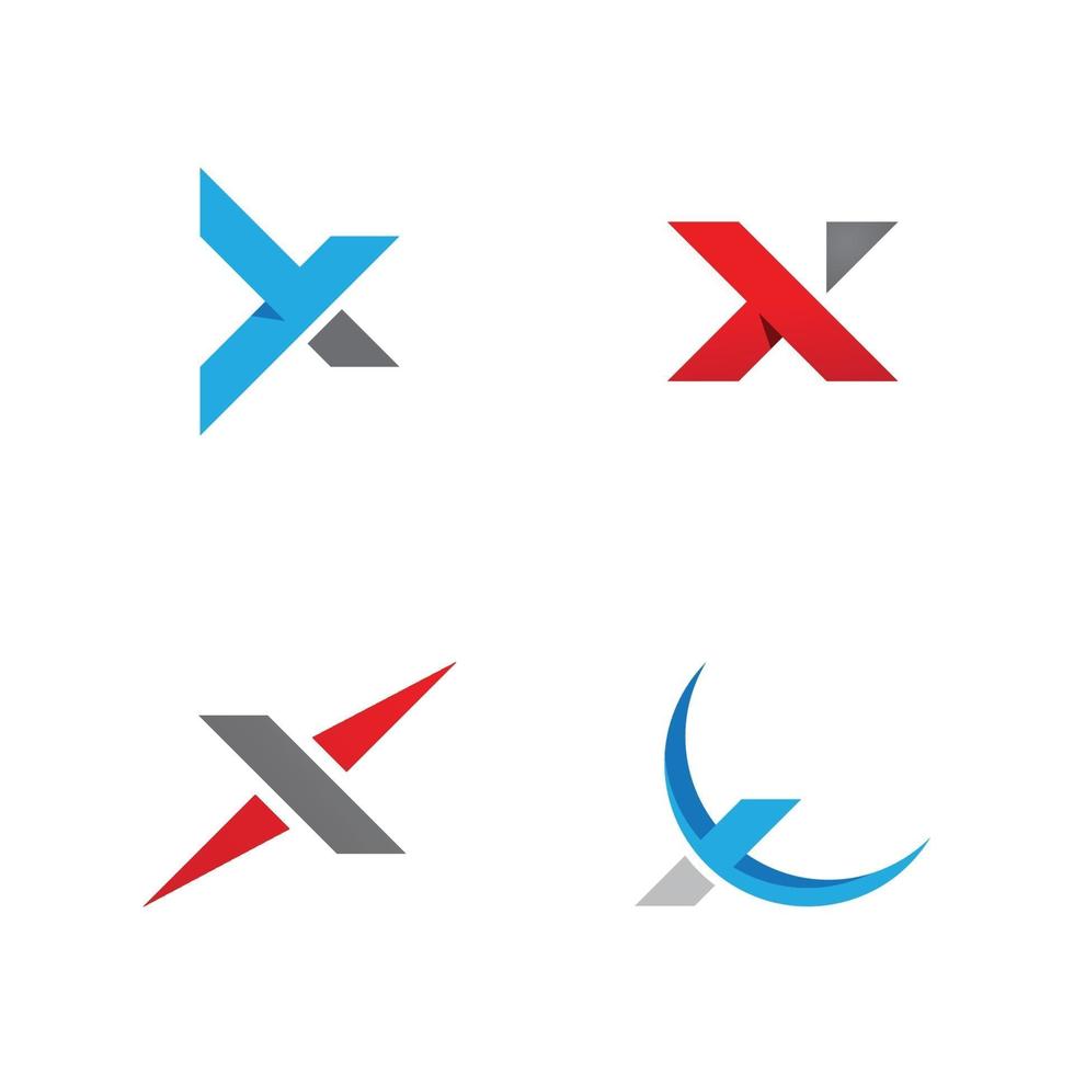 första bokstaven x logotyp, modern logotyp design vektor