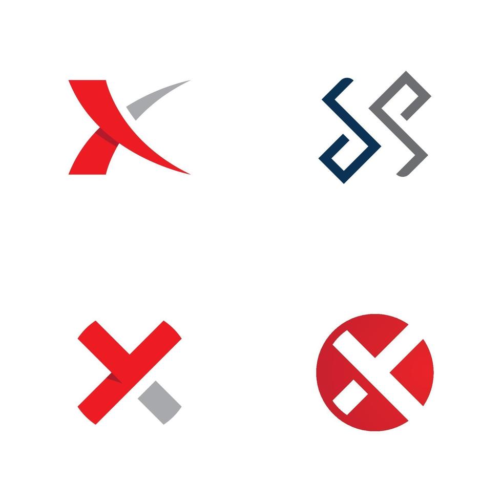 första bokstaven x logotyp, modern logotyp design vektor