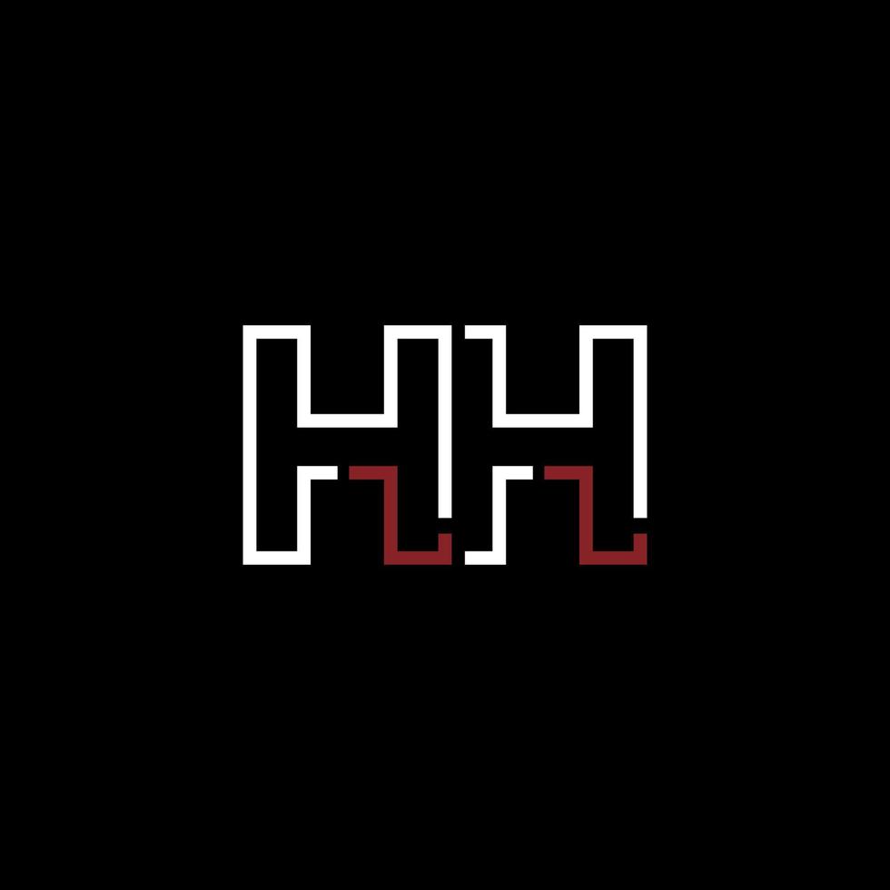 abstrakt brev hh logotyp design med linje förbindelse för teknologi och digital företag företag. vektor