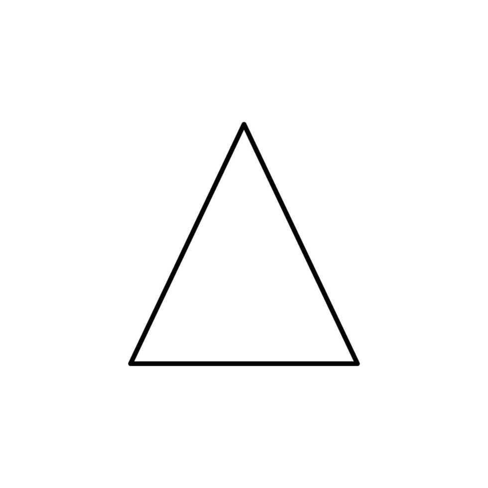 likbent triangel vektor ikon