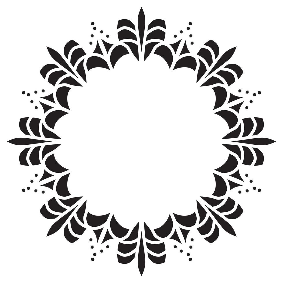 abstrakt Blumen- runden Rahmen Schablone vektor