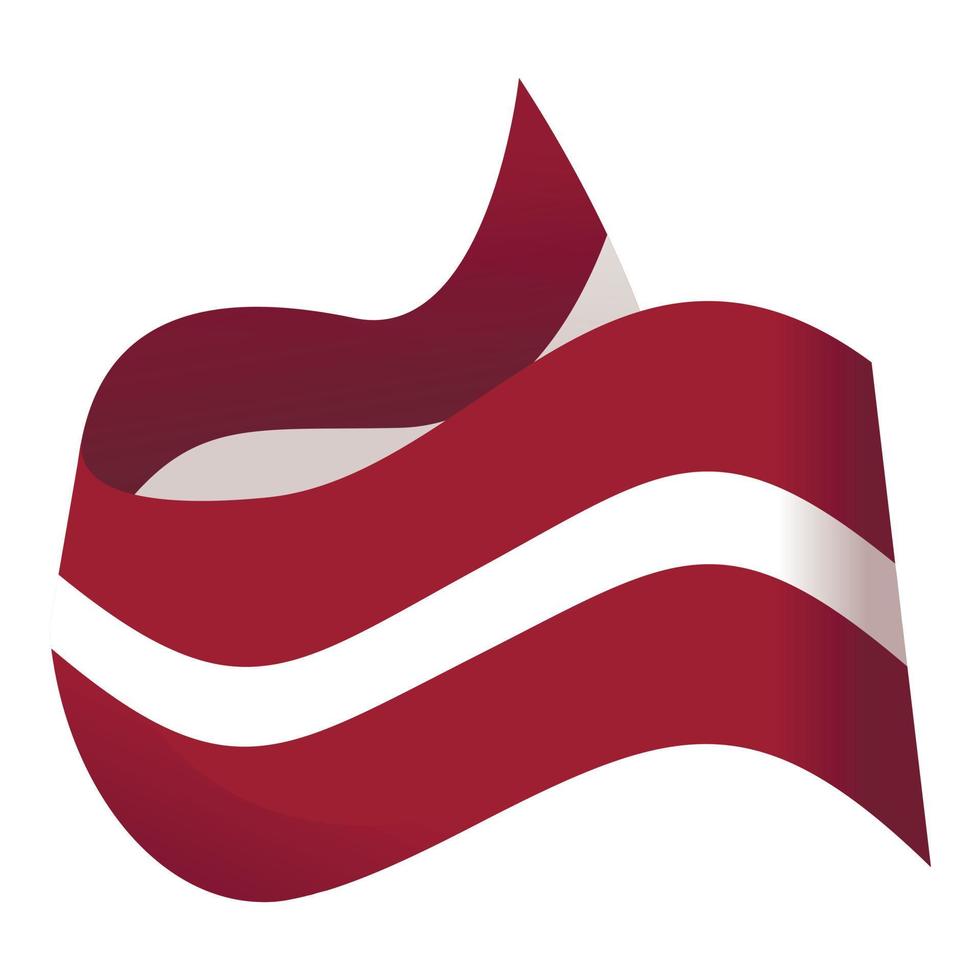 lettland flagga ikon tecknad serie vektor. Europa resa vektor