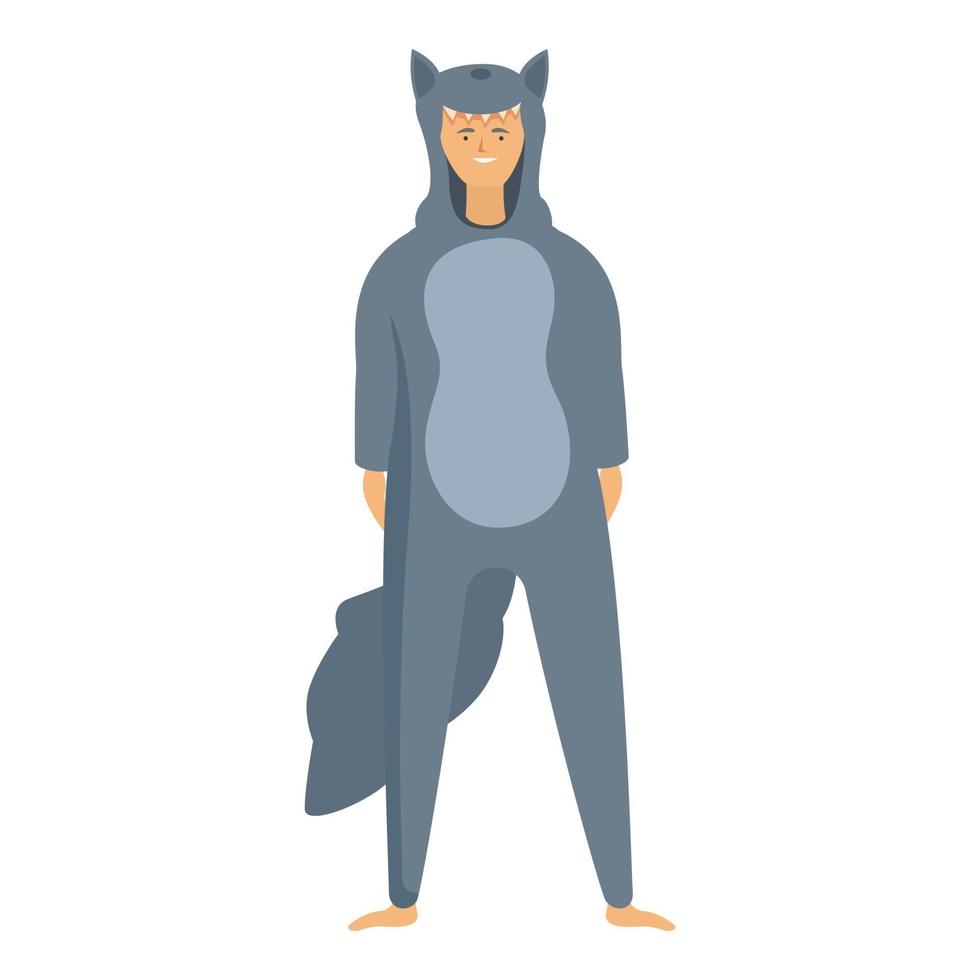 kigurumi wild Wolf Symbol Karikatur Vektor. Party Tier vektor