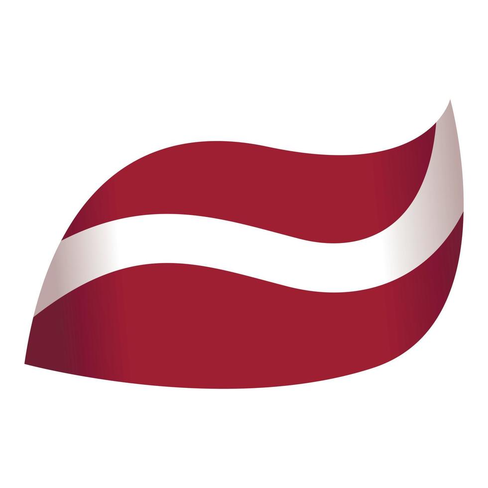 Lettland Flagge Symbol Karikatur Vektor. National Reise vektor