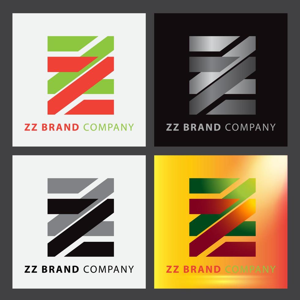 zz Brief Logo Design Vorlage Elemente. modern abstrakt Digital Alphabet Brief Logo. Vektor Illustration.