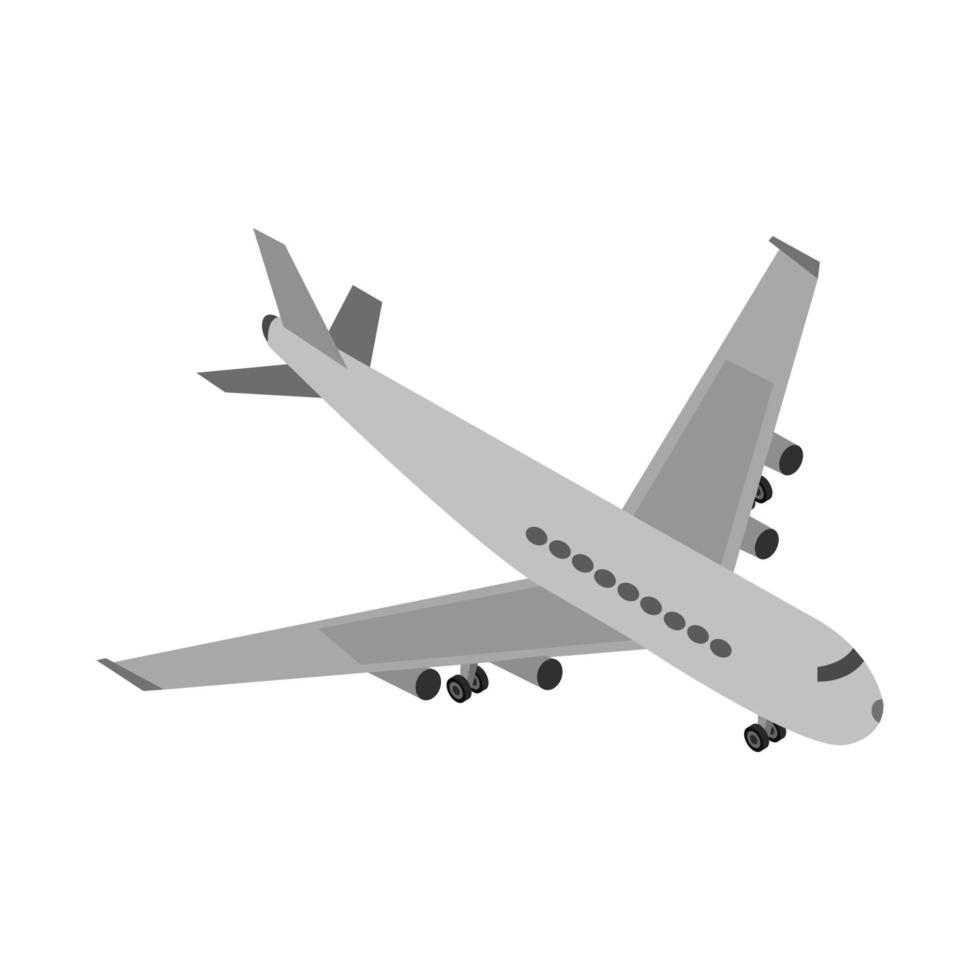 isometrisches Flugzeug auf weißem Hintergrund vektor