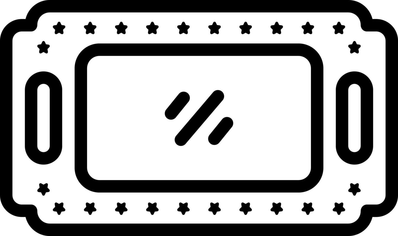 linje ikon för bricka vektor