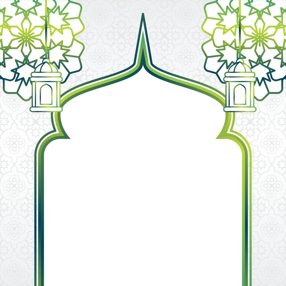 islamic försäljning affisch mall med fri Plats för text eller bild. den har grymt bra Färg mandala med kupol och lykta prydnad. design för banderoller, hälsning kort, social media och webb. vektor