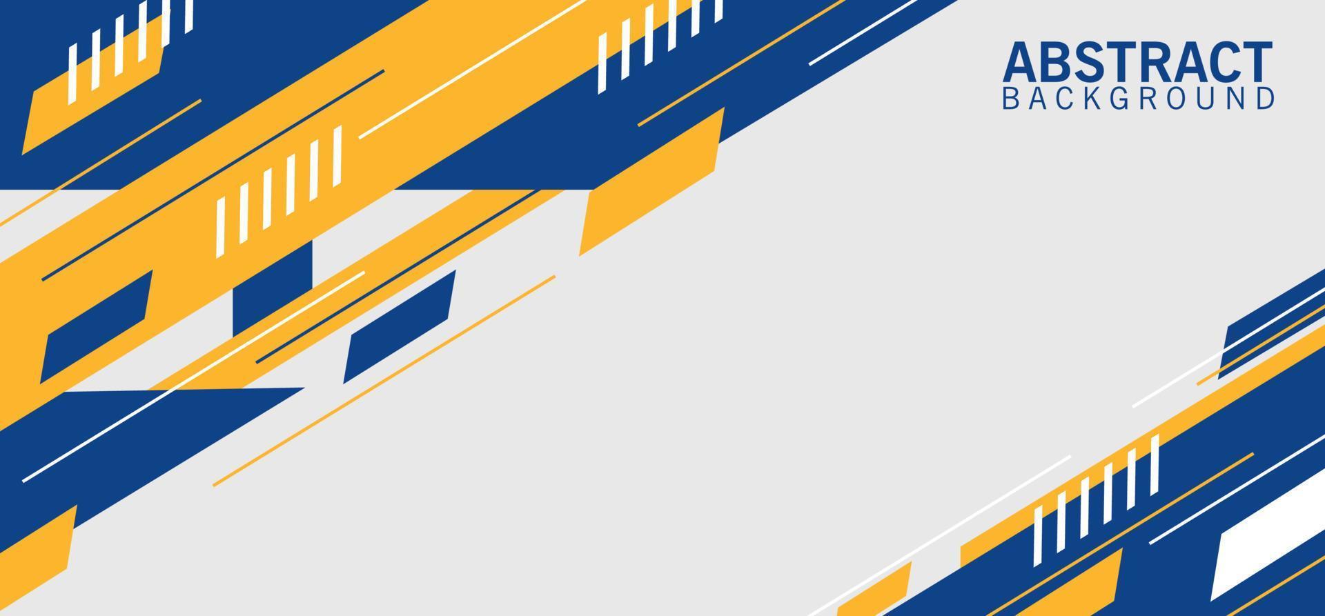 Banner abstrakt modern Blau Gelb geometrisch Linie Formen Design Hintergrund Hintergrund Vektor Illustration