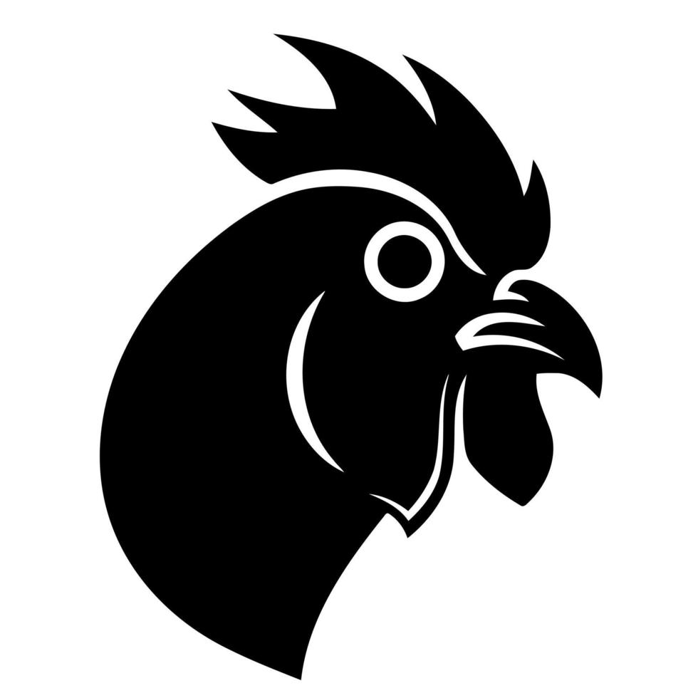 kyckling fågel djur- huvud vektor
