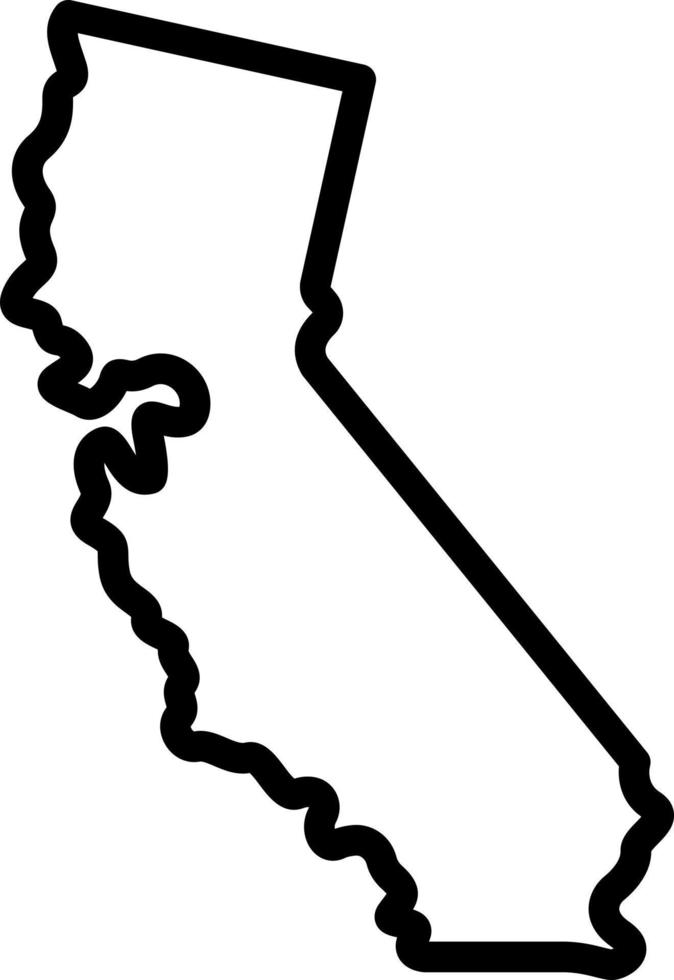 linje ikon för kalifornien vektor